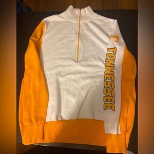 NWT Emerson Street Tennessee Volunteers, Orange and White 3/4 Zip, Size Small